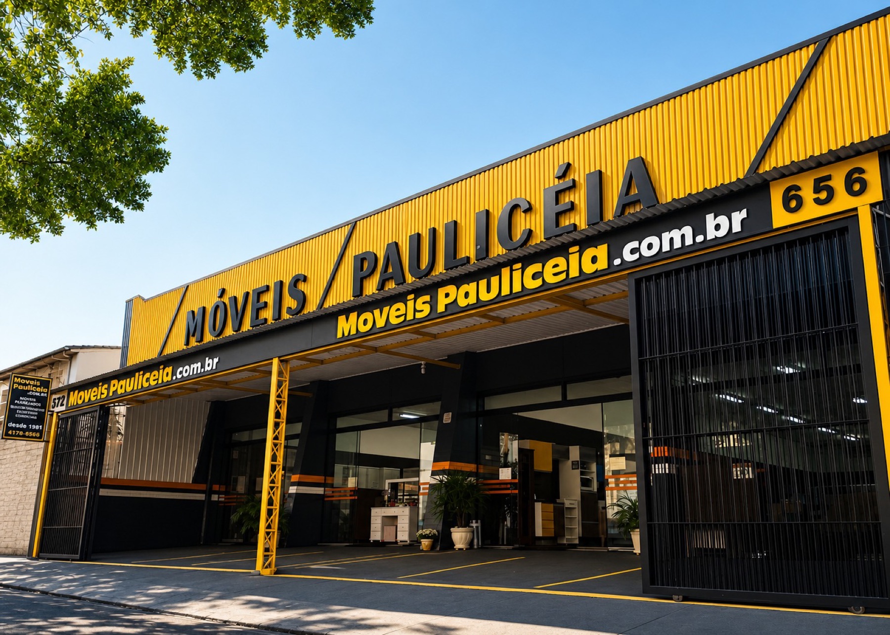 Fachada da Móveis Paulicéia